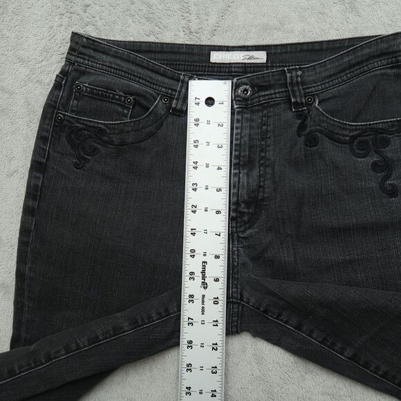 Chico's Platinum Jeans Women's Size 1.5 US-10 Gray Mid-Rise Bootcut 29" Inseam - Picture 6 of 15